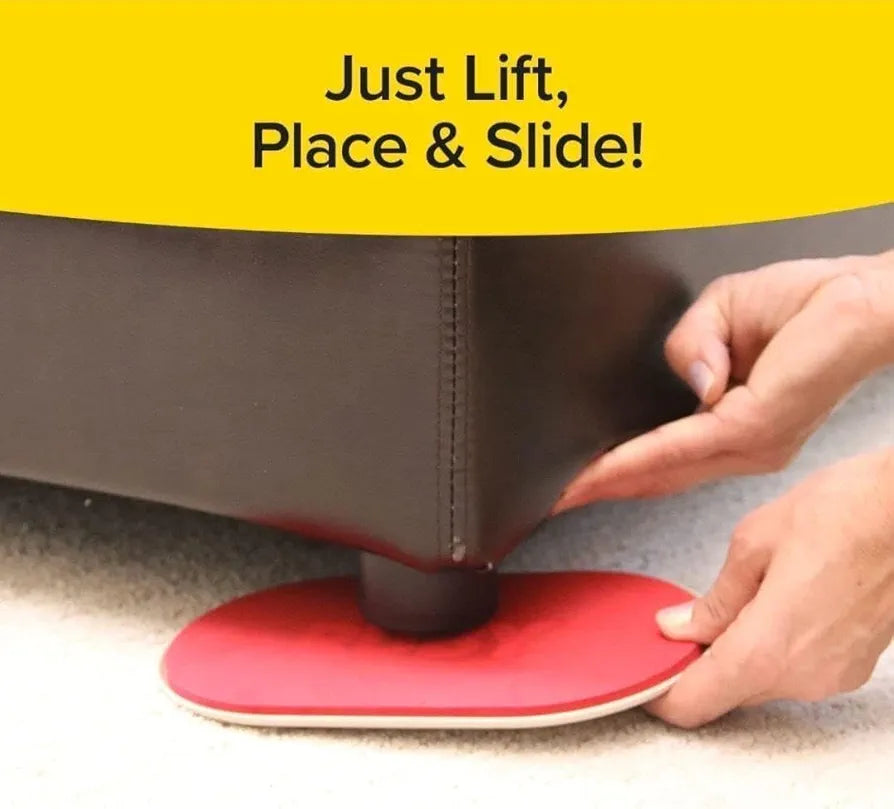 Cozron Ruby Movers Furniture Sliders for Carpet As Seen on TV, Effortlessly Heavy Couches, Recliners, Bookcases & Appliances with Ease, Extra-Large Size Fits Bulky Legs.