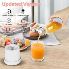 Portable Juicer Blenders For Smoothies And Juices USB Rechargeable Mini 320ml Juicer Bottle Blender Shake Maker Electric Battery Mixer Grinder Machine, Travel Juice Maker for Fruits