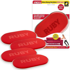 Cozron Ruby Movers Furniture Sliders for Carpet As Seen on TV, Effortlessly Heavy Couches, Recliners, Bookcases & Appliances with Ease, Extra-Large Size Fits Bulky Legs.