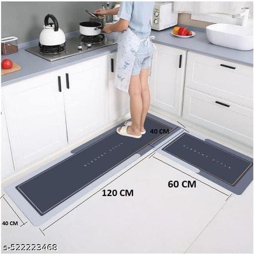 2 Pcs Kitchen Mats, Waterproof Memory Foam Kitchen Rugs, Standing Desk Mat Floor Mats, Runner Rug Carpets for Kitchen Floor, Sink - (120 * 40 cm, 40 * 60 cm Multicolour)